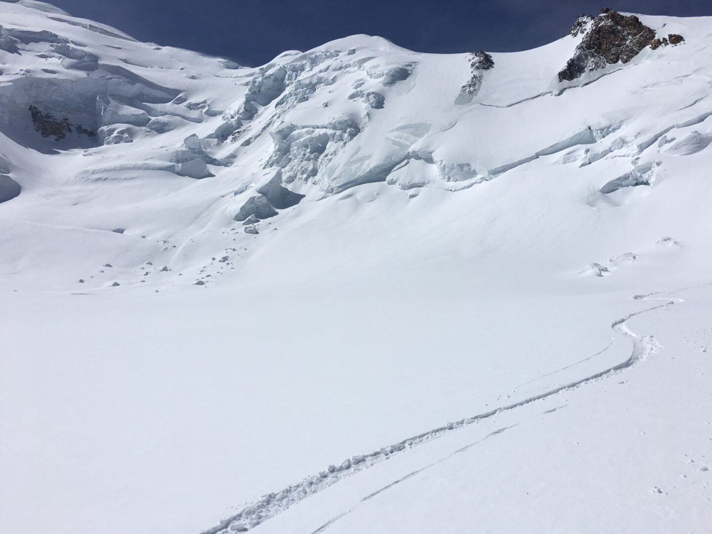 Serene mountain landscape with thick snow